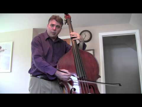 Tuning a double bass with harmonics