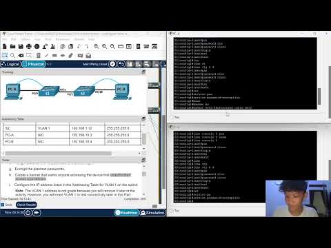 3.4.6 Lab - Configure VLANs and Trunking