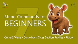 Download the video "Rhino Commands for Beginners 07 - Curve from 2 Views, Curve from Cross Section, Ribbon Offset"