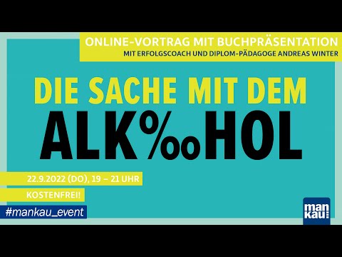 Die Sache mit dem Alkohol - Genuss statt Muss!: Online-Vortrag mit Andreas Winter