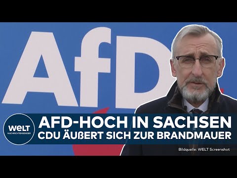 SACHSEN: AfD in Wahl-Umfrage bei 37 Prozent! Quo vadis, CDU? Partei äußert sich zur  Brandmauer