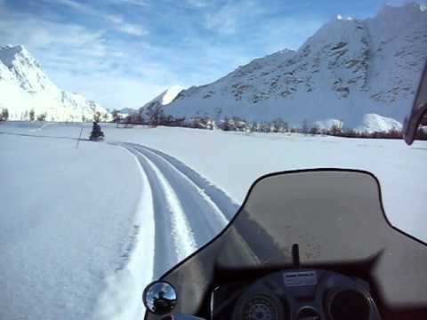 Snowmobiling in the Lyngen Alps, Norway