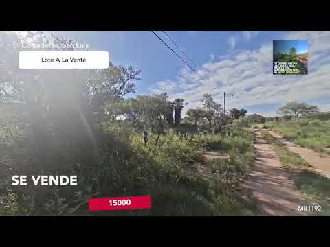 Venta de Lote de 1192m2 en Cortaderas, San Luis