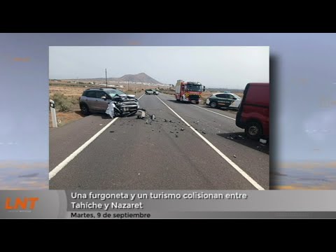 Una furgoneta y un turismo colisionan entre Tahíche y Nazaret