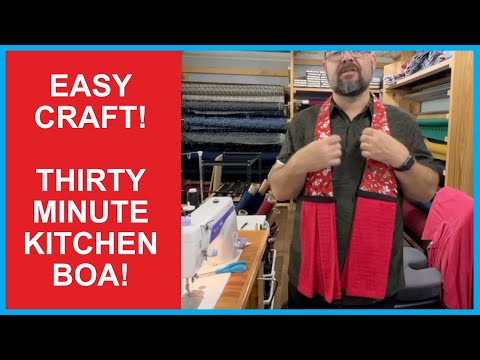 Easy 30-Minute Craft! Sew a Kitchen Boa for Friends and Family!