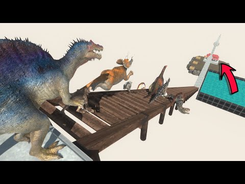 Dangerous Stairs Challenge | Don't Fall into the Pool Trap - Animal Revolt Battle Simulator