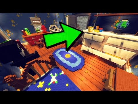 LIFE SIZE TOY STORY BEDROOM! Lego Lucky Blocks Minecraft Mini-Game!