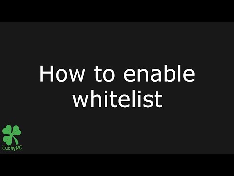 How to enable WHITELIST on your Minecraft server
