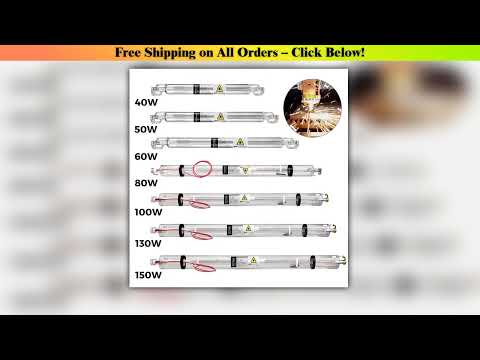 Sihao CO2 Laser Tube 40W 50W 60W 80W 100W 130W 150W Powerful 700mm-1830mm Length Glass 80mm for