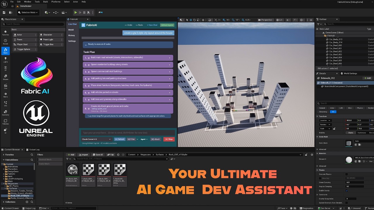 Fabric AI – The First Step Toward an Ultimate AI Game Dev Agent in Unreal Engine