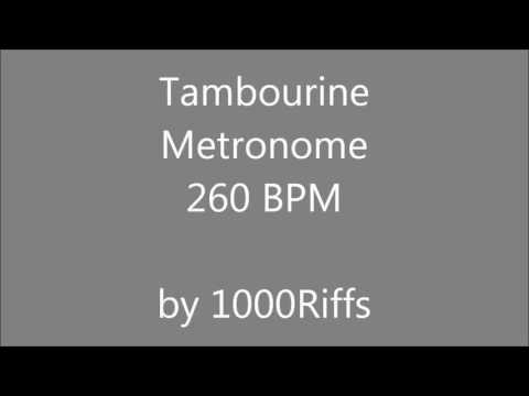 Tambourine Metronome 260 BPM - Beats Per Minute
