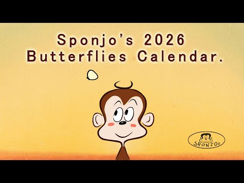 Sponjo's 2026 Butterflies Calendar.