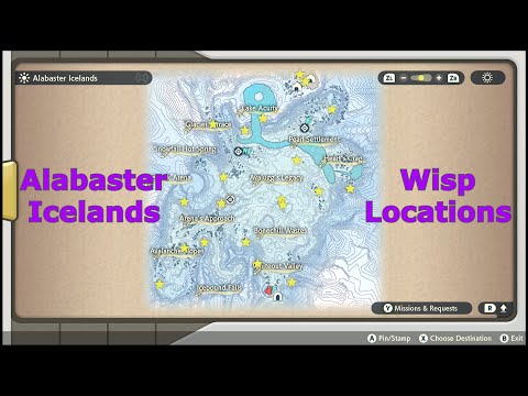 Pokémon Legends: Arceus - Alabaster Icelands: All 20 Wisp Locations