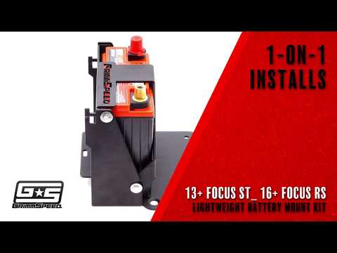 GrimmSpeed Install -  Lightweight Battery Mount Kit - 2013+ Ford Focus St, 2016+ Focus RS