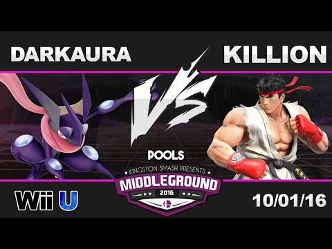 Middleground 2016 - DarkAura (Greninja) vs INS Killion (Ryu) - SSB4 Pools