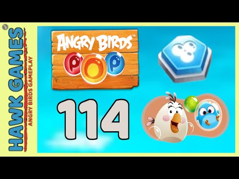 Angry Birds Stella POP Bubble Shooter Level 114- Walkthrough, No Boosters