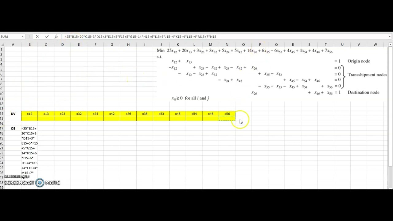 Excel Solver Example - 6 4