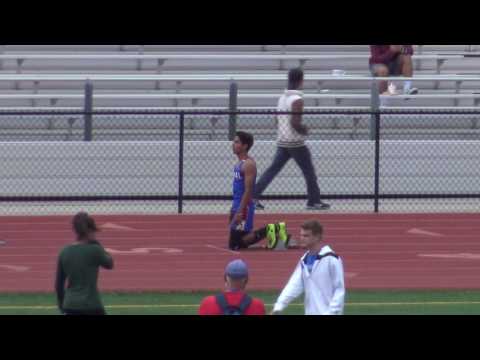 Jose Rubio - 300m Hurdles at Sunset Finals 5-5-17   Los Alamitos Boys 4k