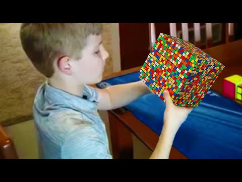 he solves rubiks cube in 1.4 seconds..