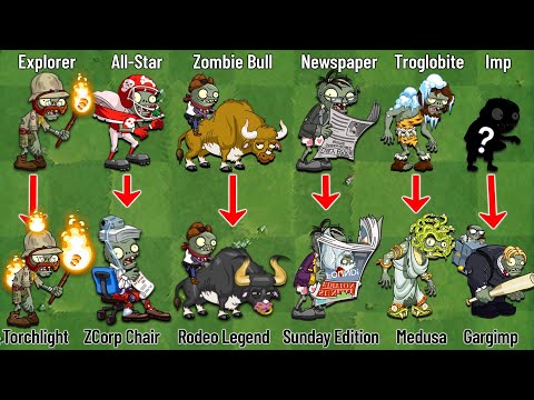 PvZ 2 Discovery - Evolution Of Zombies WEAK - STRONG (Part1)