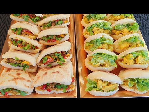 Mini Stuffed Batbotes (hollow Maghreb breads)