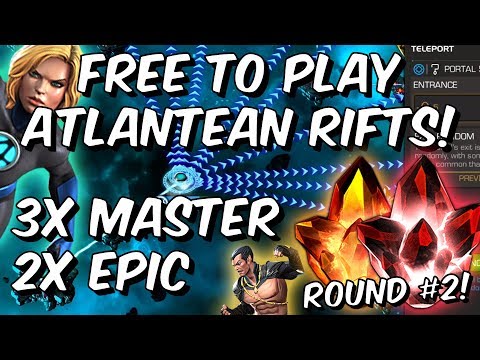 Free To Play Realm 2x Epic & 3x Master Atlantean Rifts Round #2! - Marvel Contest of Champions