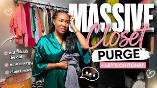 VLOG | MASSIVE CLOSET PURGE + LET'S CHIT CHAT ! & THEN SOMETHING TRIES TO ATTACK ME !