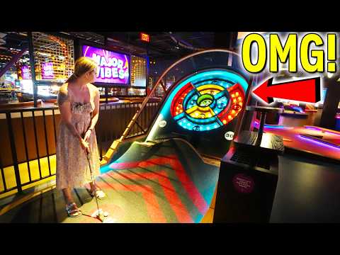 We Found a CRAZY High Tech Mini Golf Course!