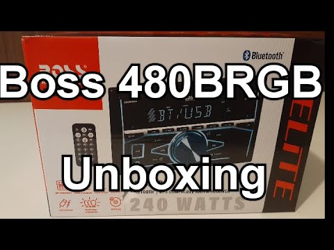 Boss Audio 480BRGB Double Din Bluetooth Media Player Unboxing