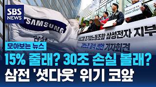 15% 성과급? 30조 손실? 외신도 경고한 삼성 역대급 '셧다운' 코앞으로 / SBS / 모아보는 뉴스