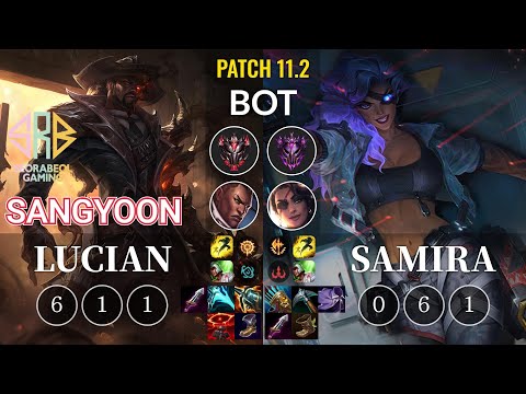 SRB Sangyoon Lucian vs Samira Bot - KR Patch 11.2