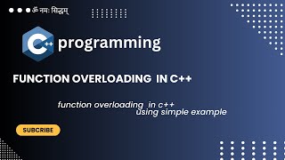Download the video "LEC : 24 function overloading  in c++"