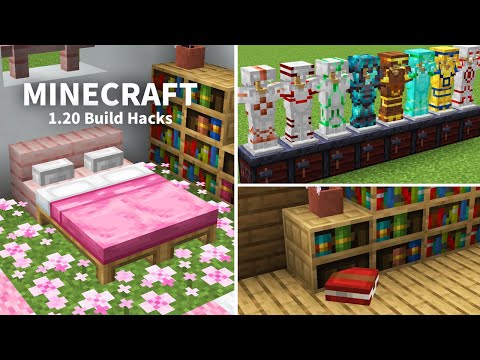 Minecraft 1.20 Update Build Hacks!(No Mods) | Easy mini building that can be made with 1.20 update!
