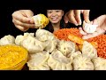 Nepali Style Buff Momo Recipe | Juicy Momo & Spicy Achar | 3x Noodles | Cooking & Eating | Mukbang