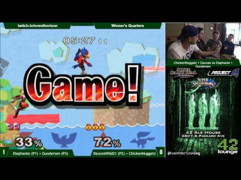 Construct 62 - Elephante+Gundersen vs DeucesWild21+ChickenNuggetz - Melee Doubles WQ