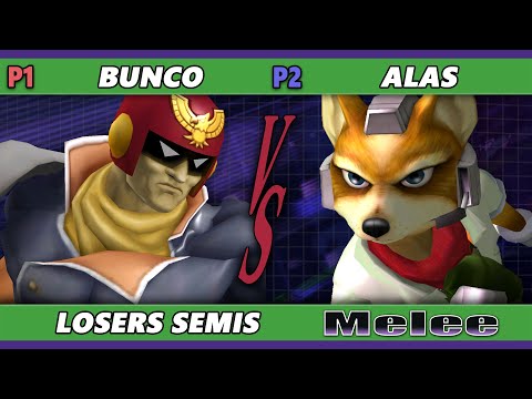 S@X 480 Losers Semis - Bunco (Captain Falcon) Vs. Alas (Fox) Smash Melee - SSBM