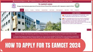 How to apply for TS Eapcet/Eamcet 2024|Registration|Online application|#tseamcet2024 #eamcet_updates