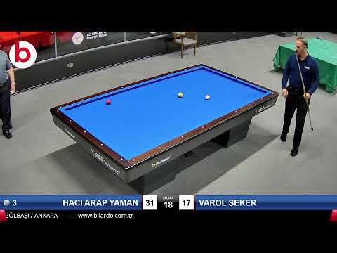 HACI ARAP YAMAN & VAROL ŞEKER Bilardo Maçı - 2022 ERKEKLER 1.ETAP-12.TUR