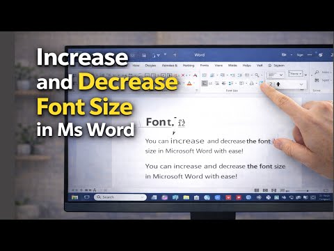 How to increase and decrease font size in word