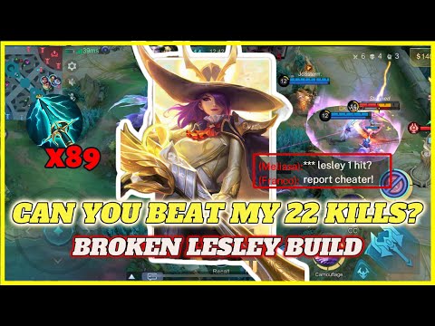 🔥 LEGENDARY Lesley Critical Build! 22 KILLS, Only 1 Death – Unstoppable Sniper! | MLBB Montage 🎯💀