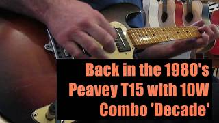 Video thumbnail for Back to the 80s: Peavey Electric Guitar T15 (short scale) with 10W-Combo 'Decade'' by Rainer (Gitarrenspeicher F.-Toene)