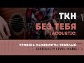 Как играть на гитаре Тонкая Красная Нить – Без тебя (acoustic) 