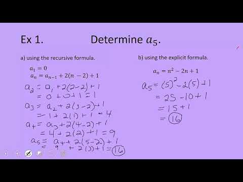 Recursive and explicit formulas - How To Discuss