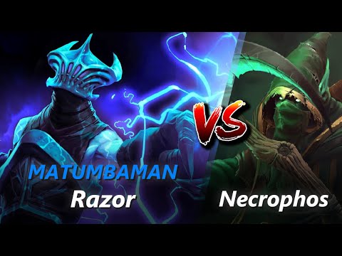 MATUMBAMAN safelane Razor vs Necrophos/Death Prophet | First 10 minutes