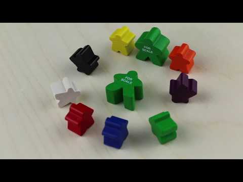 Meeple, Mini, Wood, Black video