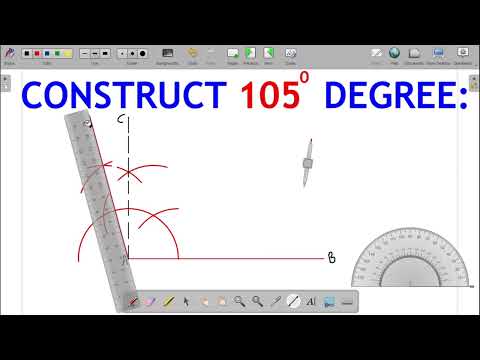 HOW TO CONSTRUCT 105 DEGREE WITH COMPASS