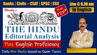 26th April, 2024 | The Hindu Editorial Analysis | Mock Tests with Timer | BANK | SSC | UPSC | SPSC