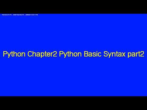 Python Chapter2 Python Basic Syntax Part2