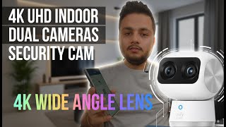 eufy S350 4K Dual‑Lens Indoor Cam – 8× Zoom, 360° PTZ & AI Tracking (Wi‑Fi 6)