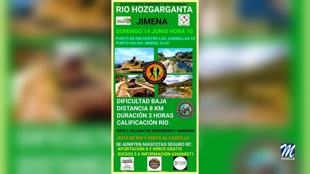 Nueva ruta al entorno natural del río Hozgarganta en Jimena